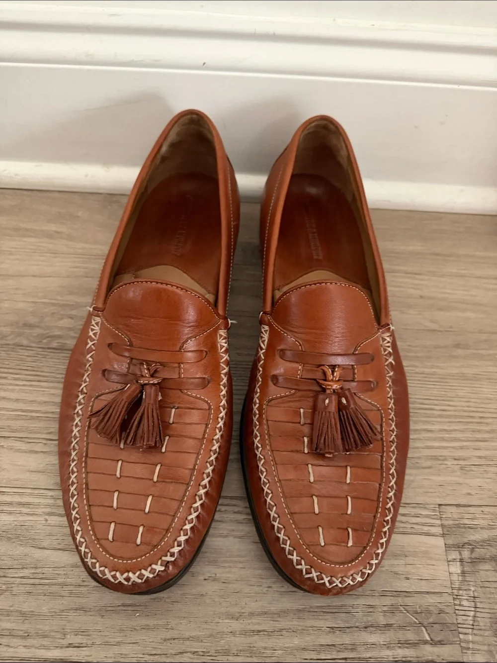 Johnston & Murphy Sheepskin Leather Tassel Loafers Men's Size 11